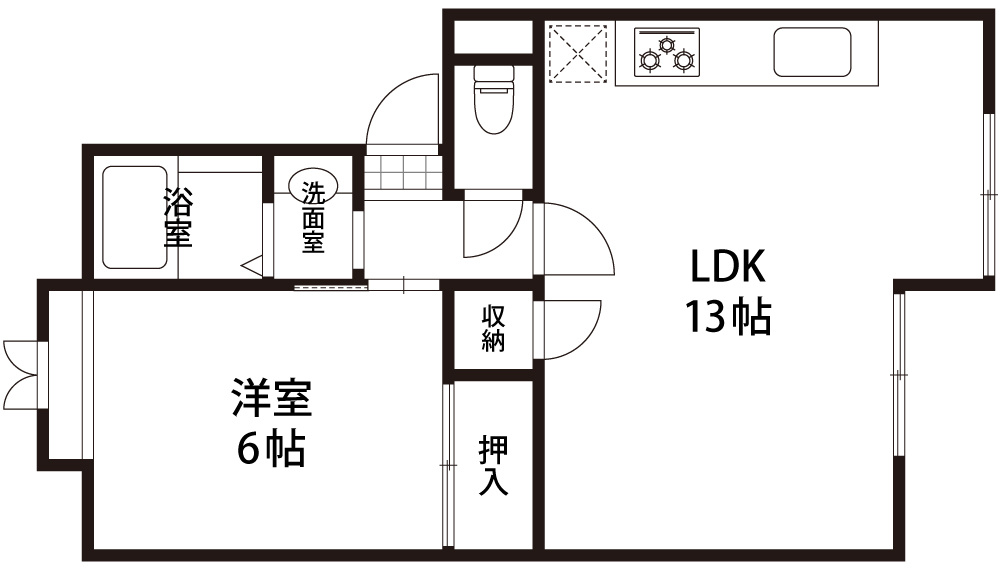 ドミール・ド・シャルマン駅西の間取り