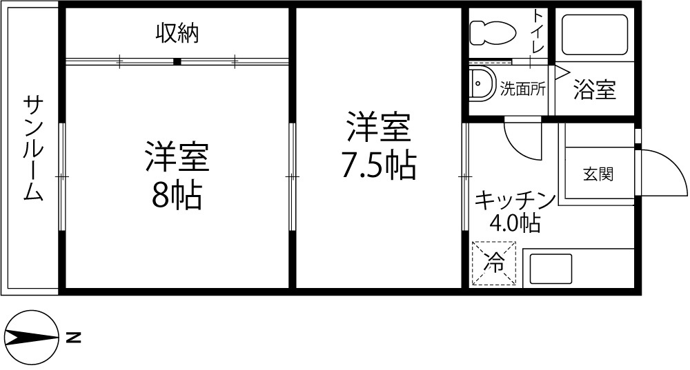 レセプトールの間取り