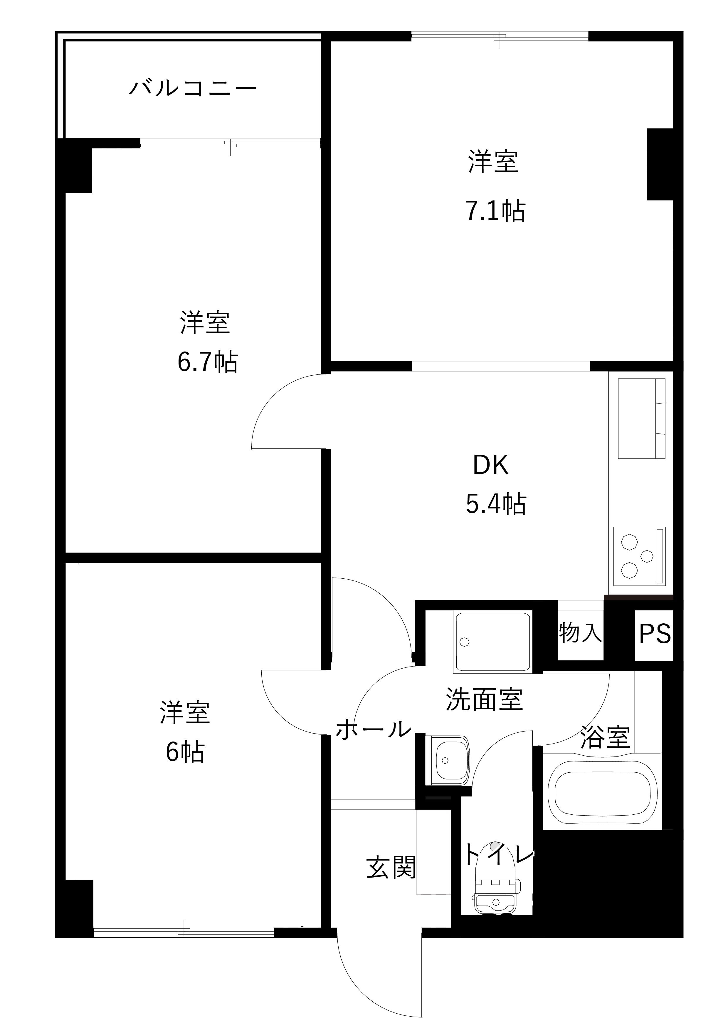 パークハウス泉野の間取り