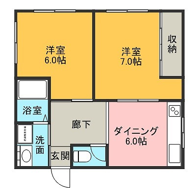 カーサ弥生の間取り