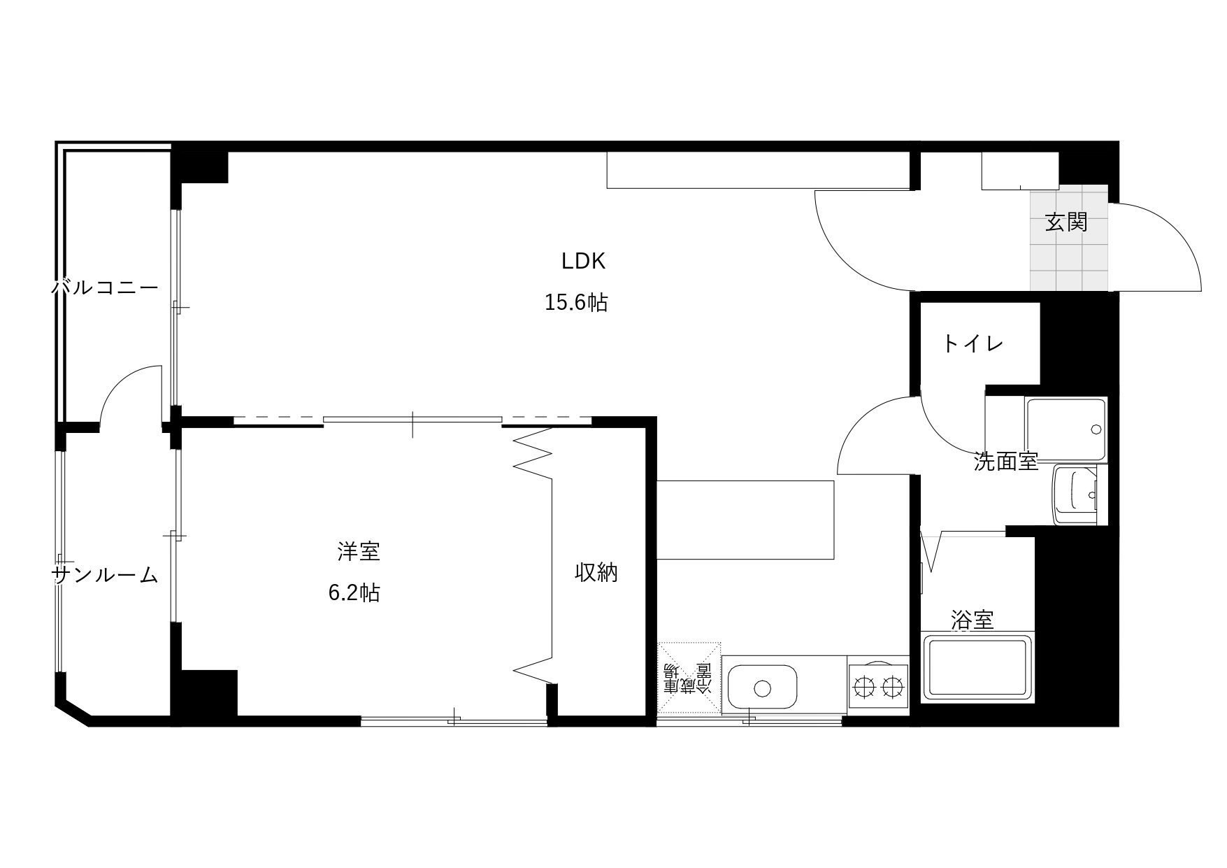 comodo kanazawa ekimaeの間取り