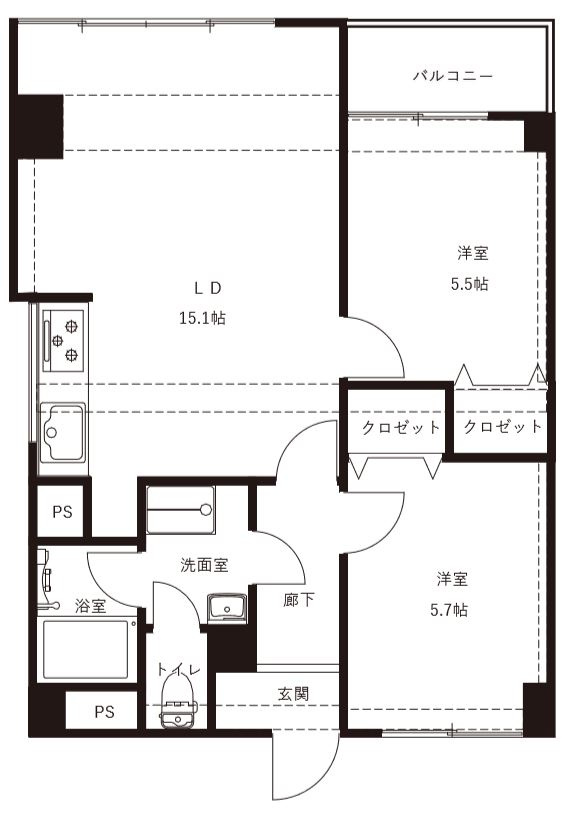 パークハウス泉野の間取り