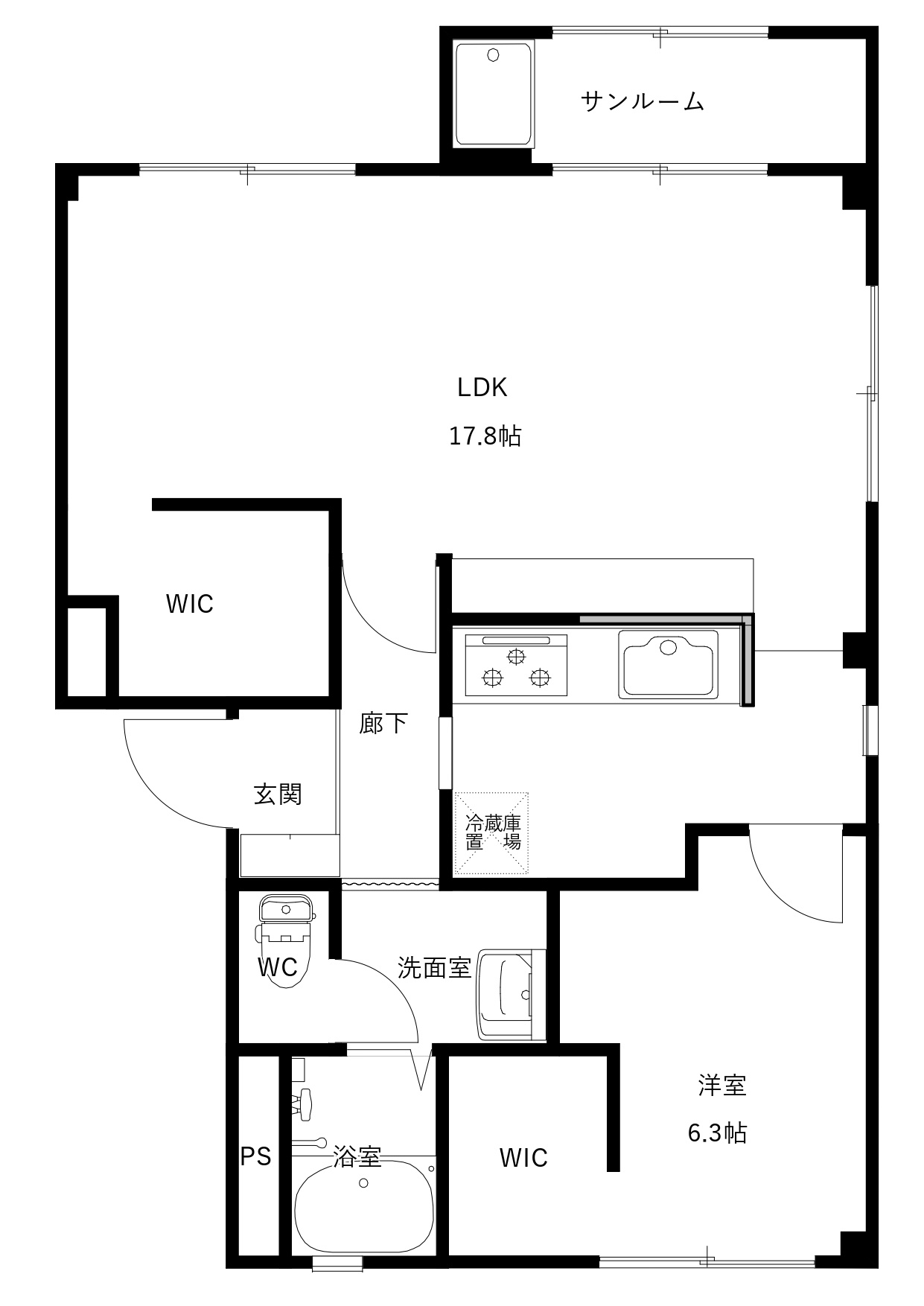 リヴ・リバー光ヶ丘の間取り