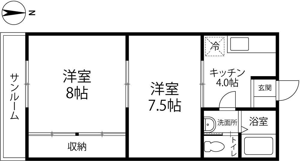 レセプトールの間取り