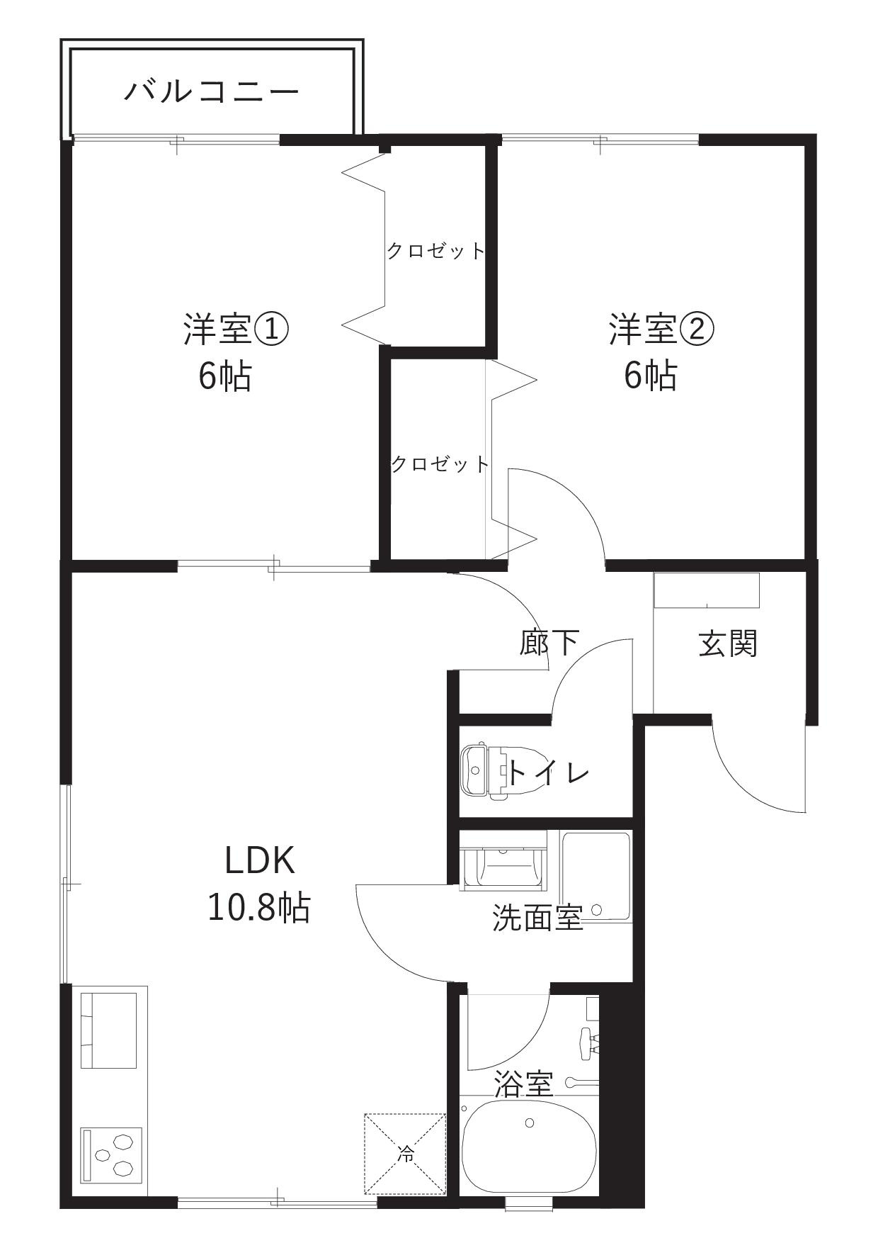 カーサ泉本町の間取り