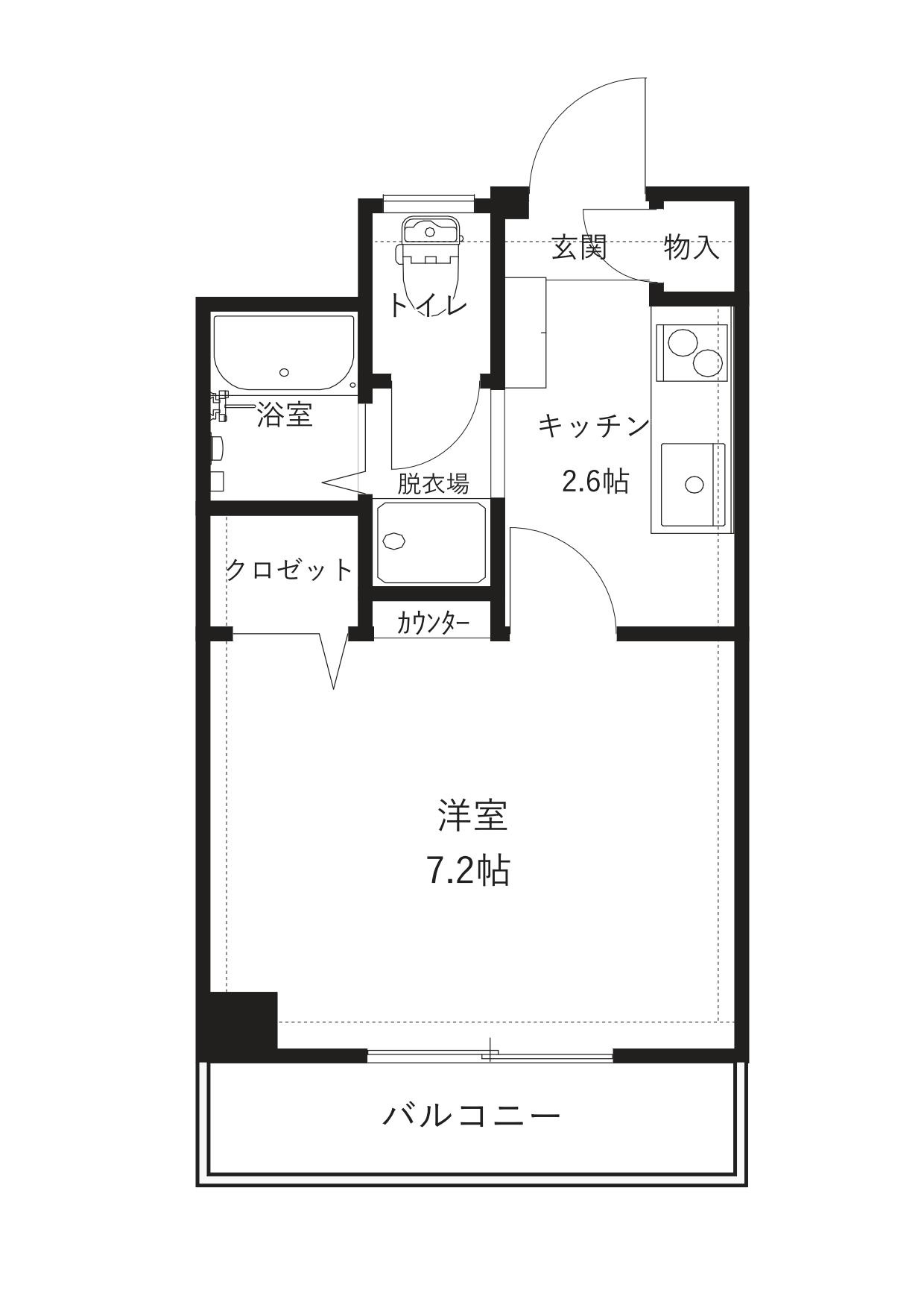 西川ハイツの間取り