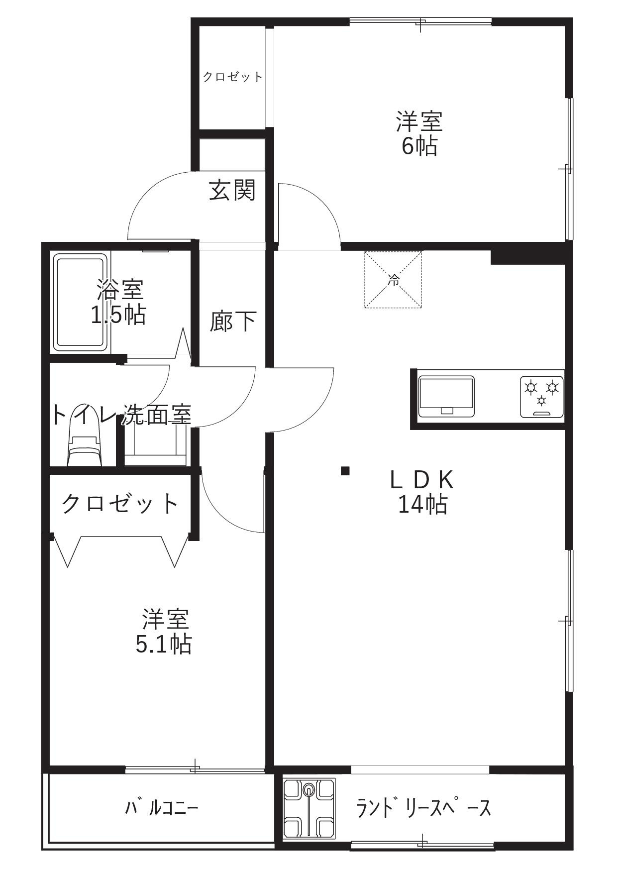 アイディール泉野の間取り