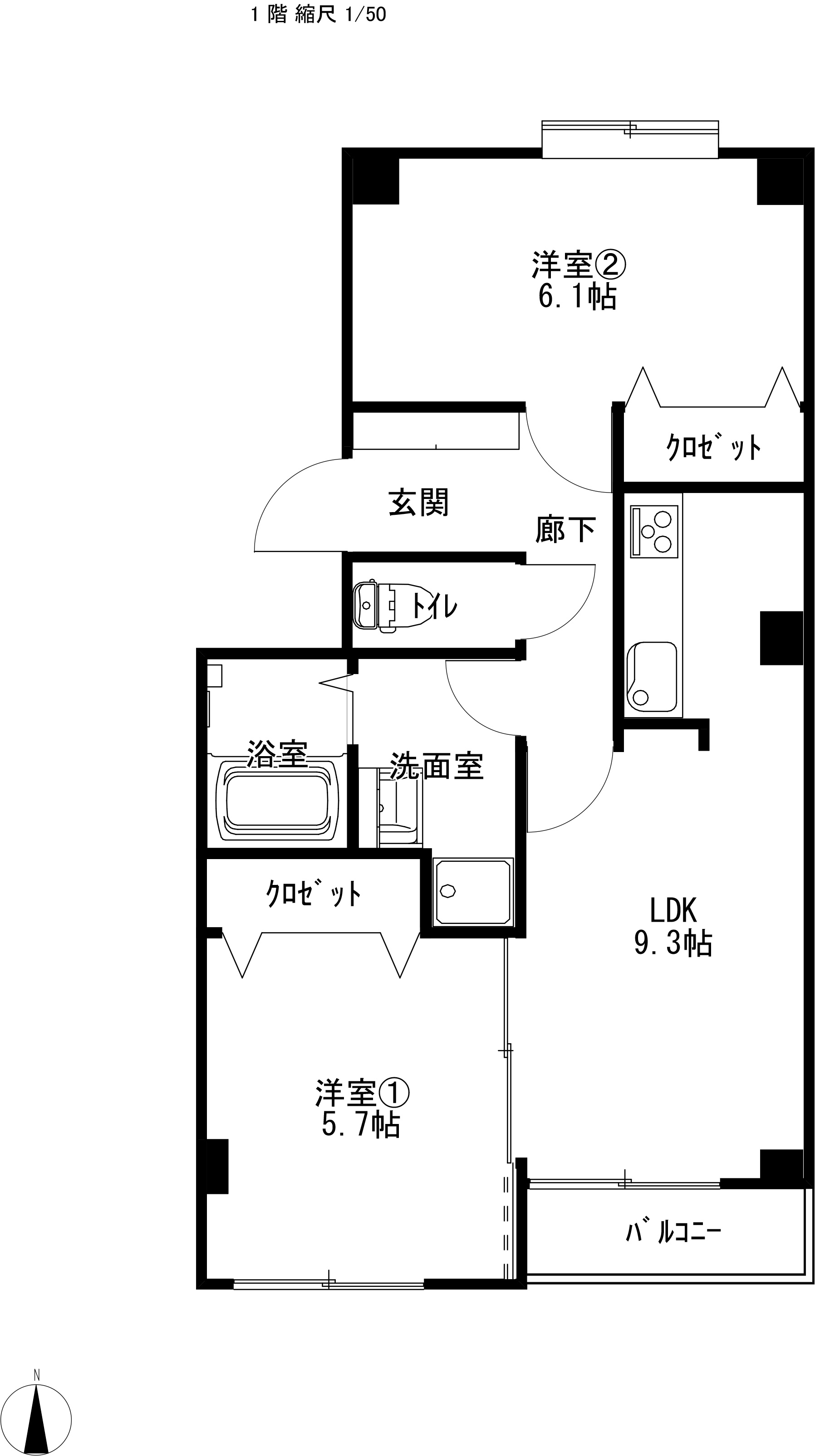 ラフィーネ畝田の間取り