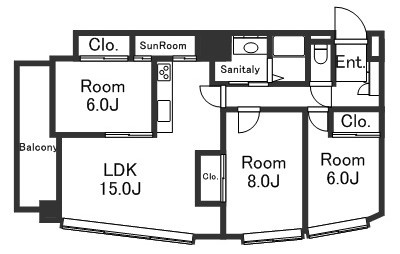 メリディアンコートの間取り