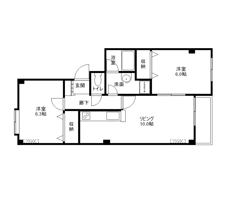 ラフィーネ畝田の間取り