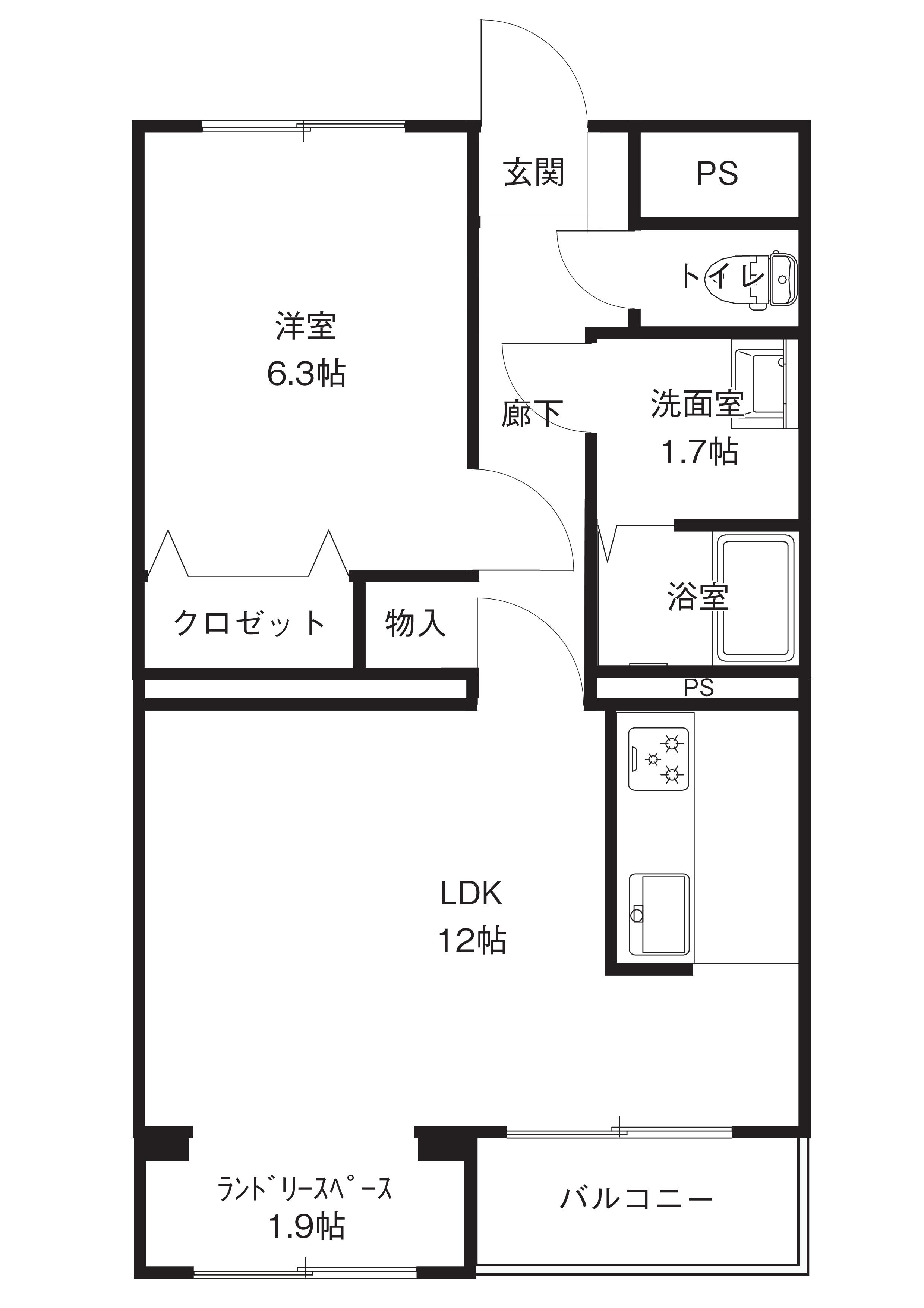パールシティK・Fの間取り