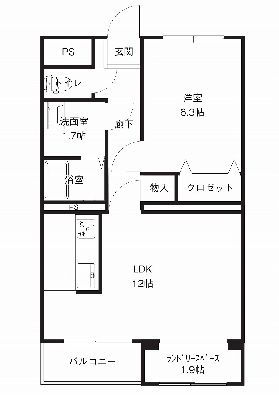 パールシティK・Fの間取り