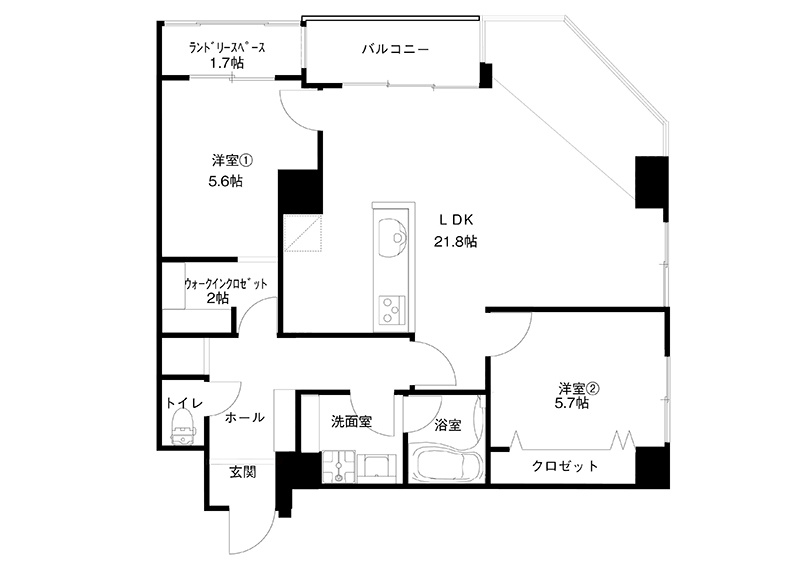 扇ヶ丘ビルの間取り