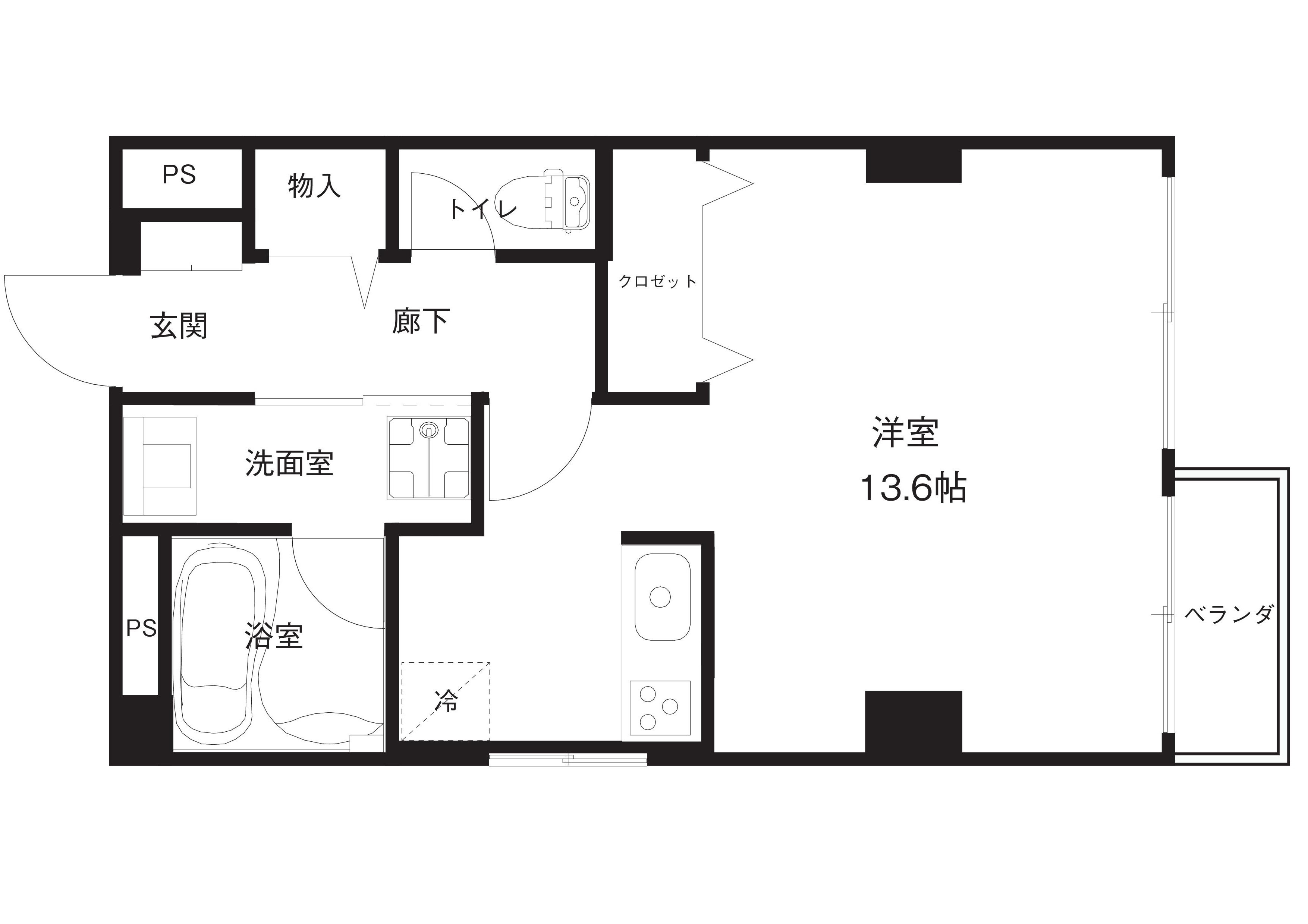 堤町ビルの間取り