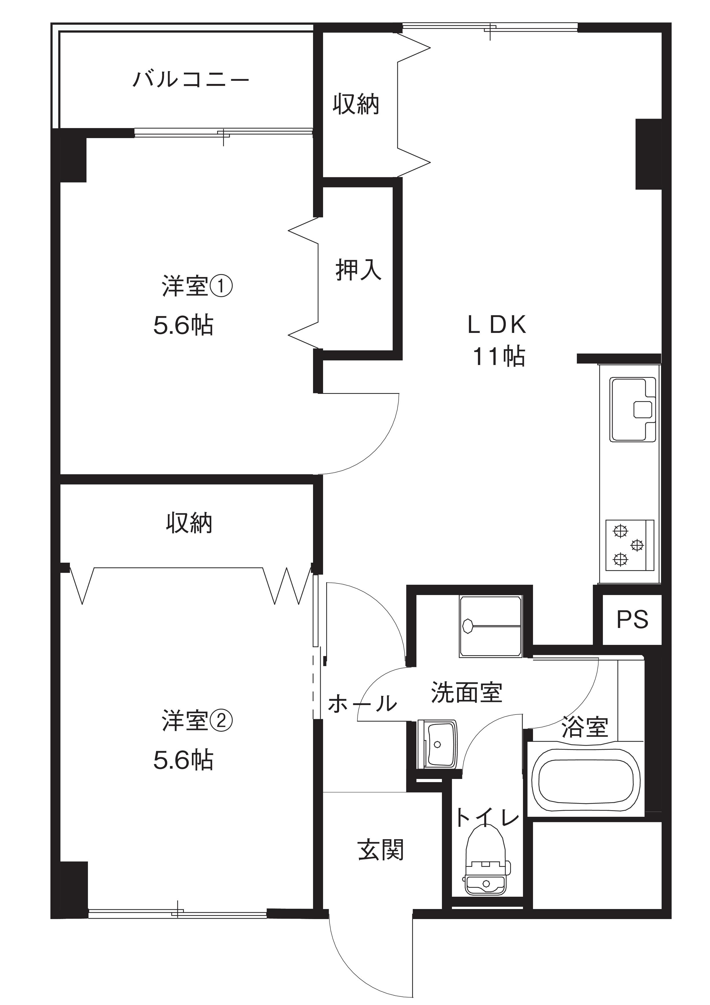 パークハウス泉野の間取り