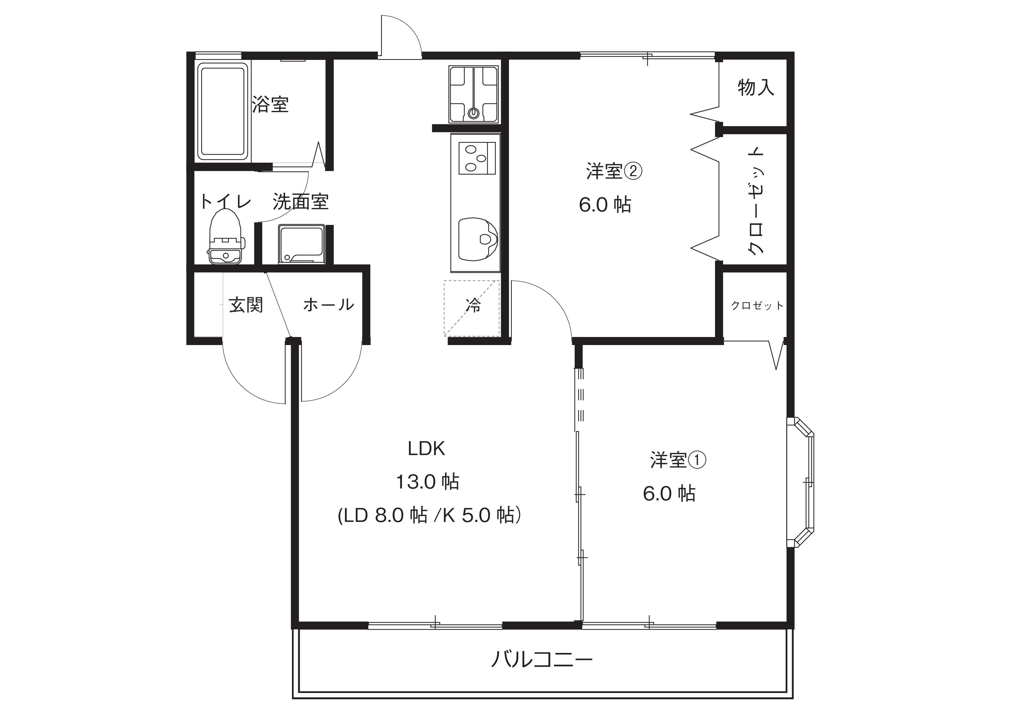 セジュール・カルティエⅡの間取り