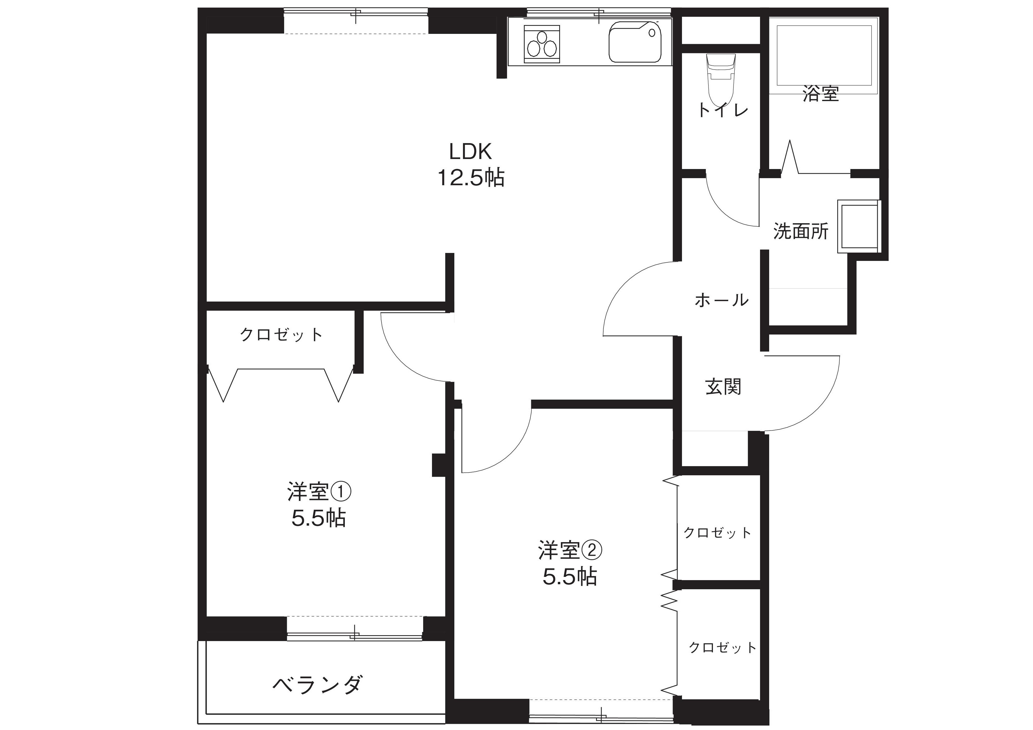 ラシーヌ弐番館の間取り