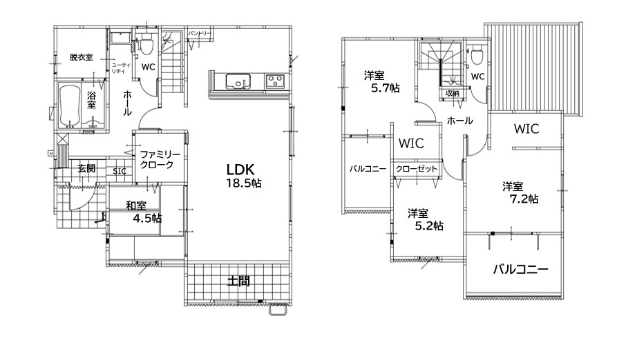八幡西区大字浅川1期の間取り