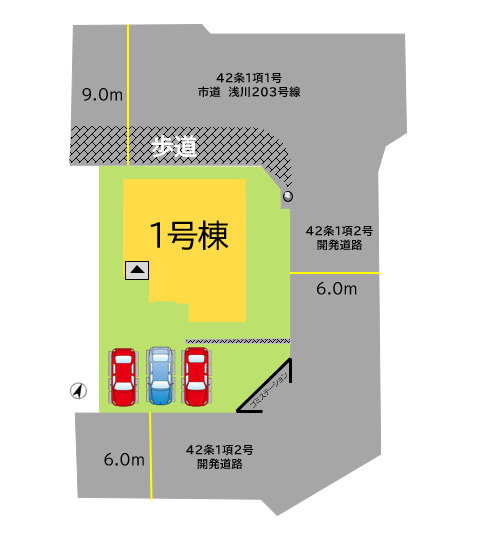 八幡西区大字浅川1期の区画図