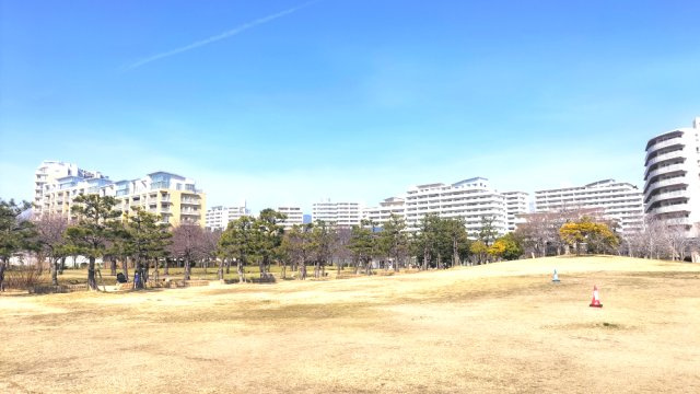 西宮マリナパークシティ海のまち5番館の周辺|近所の公園でペットと散歩を楽しめます。