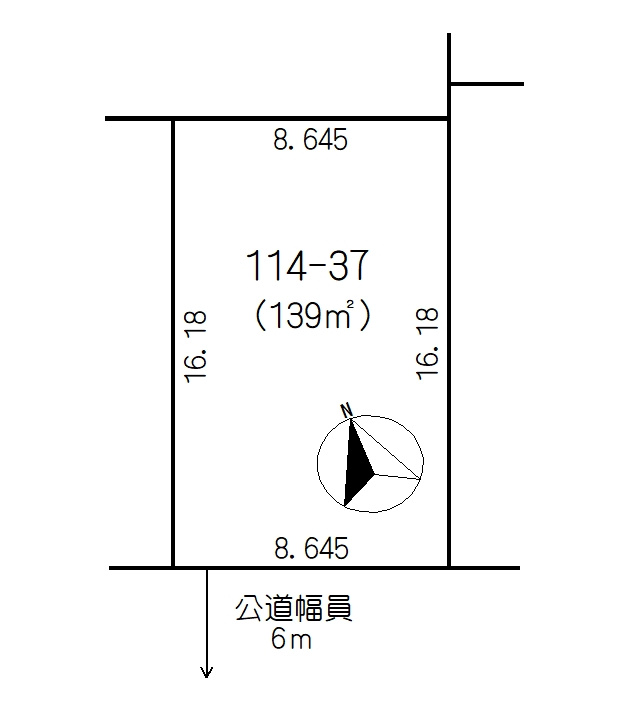 益浦4丁目　古屋付土地の土地図