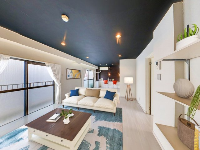 武蔵野ビルの居間・リビング