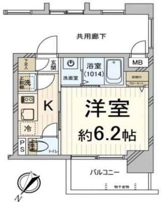 エスリード南堀江グランツの間取り