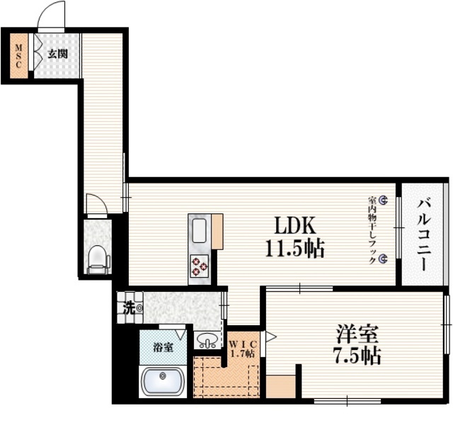 メゾンラフィーネの間取り|★開放感のある綺麗な間取り★