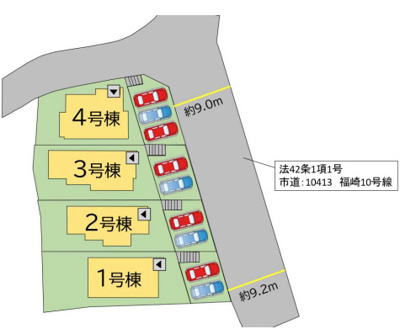 【区画図】 | Bloom　宗像市河東2期　2号棟