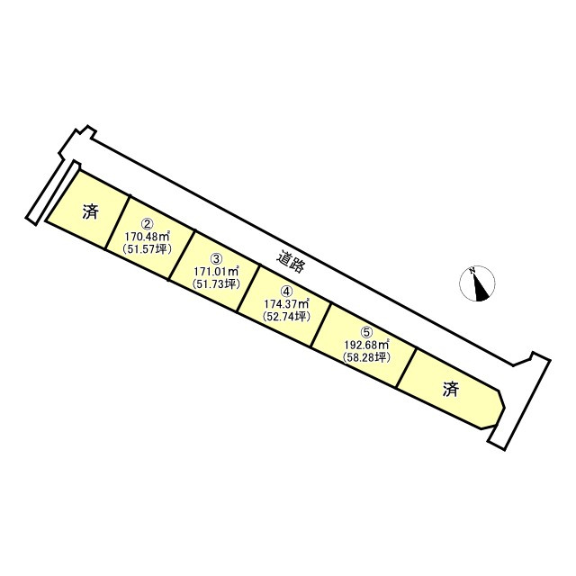 ファミリータウン壬生川③の土地図