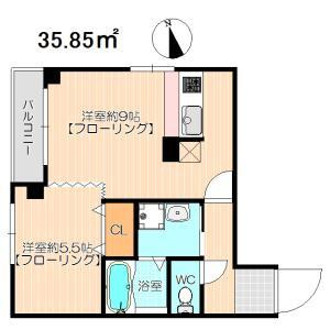 【間取り】 | ジェンティーレ六本松Ⅰ | 現況優先。