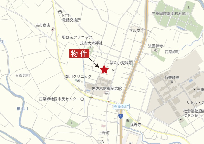 鈴鹿市石薬師町の地図|広域Map