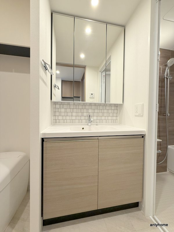 ザ・パークハビオ都島フロント　仲介手数料無料の洗面所