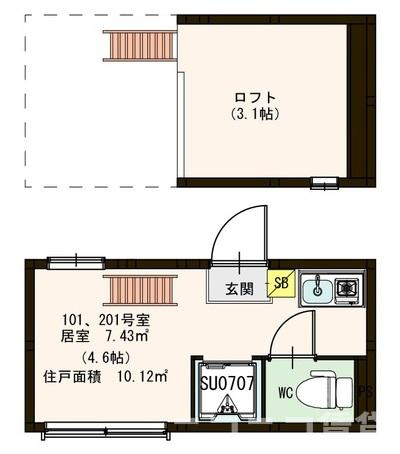 豊島区巣鴨５丁目のアパートの間取り