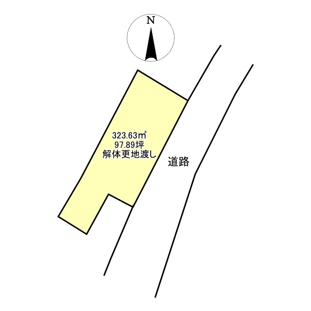 西条市楠　売土地の土地図