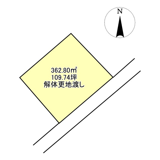 西条市新市　売土地の土地図