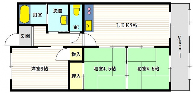 グリーンハイツ松本の間取り