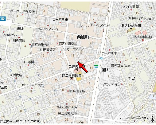 コーポ西旭の地図