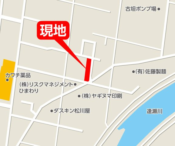 郡山市富久山町7期　priSUMA　全3棟の地図