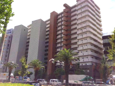 【外観】 | Ｍ’ＰＬＡＺＡ堺東フェニックスアベニュー２階部分 | フェニックス通に面した15階建のマンションです