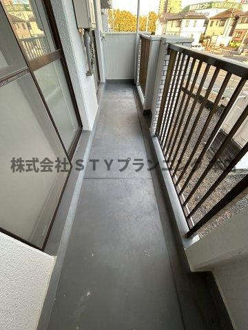 仲介手数料０円！箕ノ手ハイツCのバルコニー