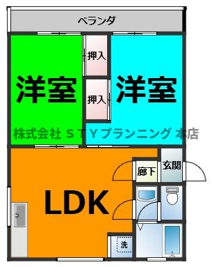 仲介手数料０円！箕ノ手ハイツC