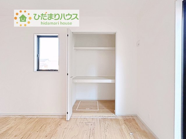 【収納】 | 坂東市沓掛23-P1　新築戸建　15号棟 | 和室にも大容量のクローゼット完備！
お布団やお子様のおもちゃなどがスッキリ収納できますね(^^♪
