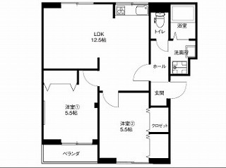 ラシーヌ弐番館の間取り