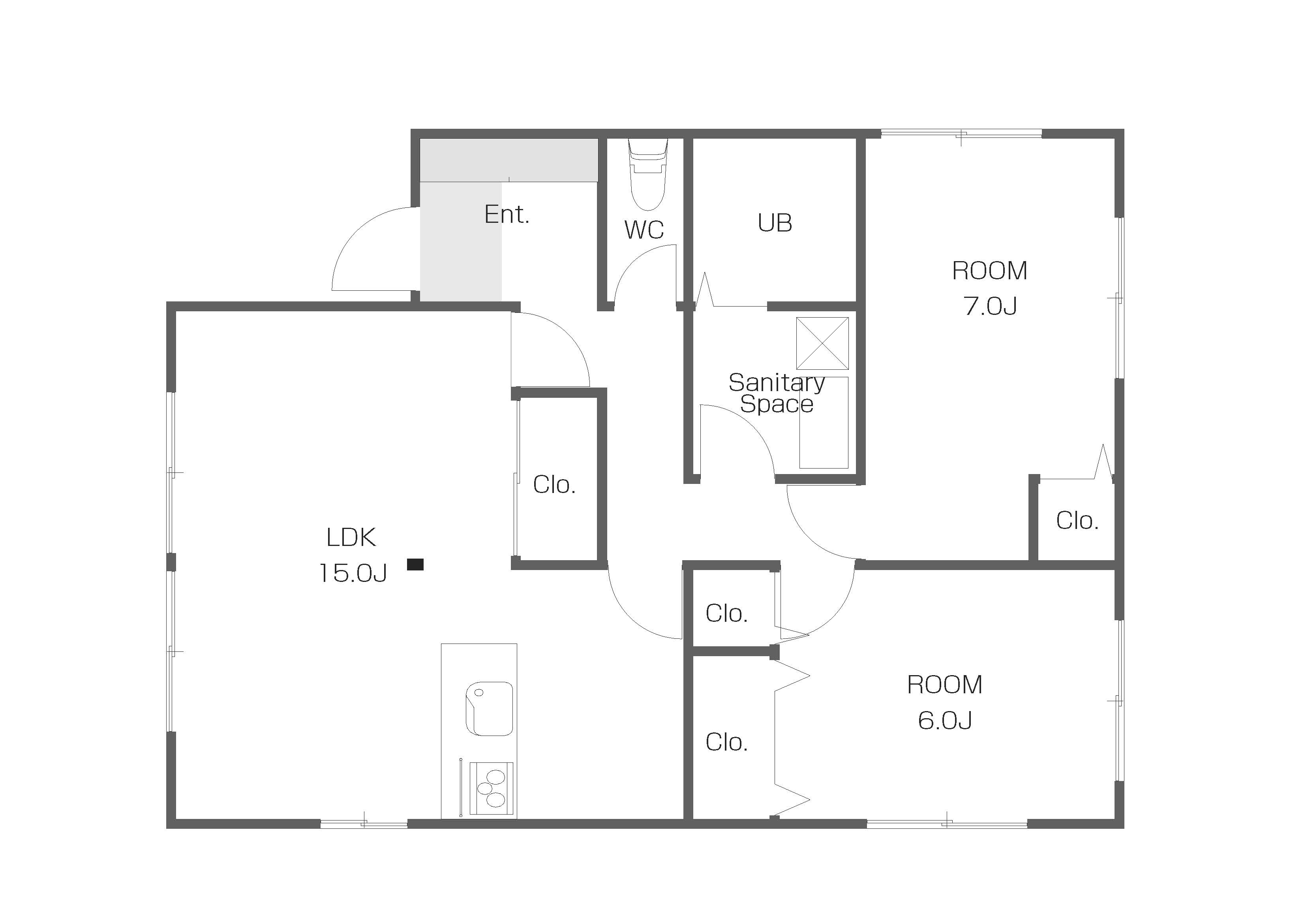 シンシア泉野 B棟の間取り