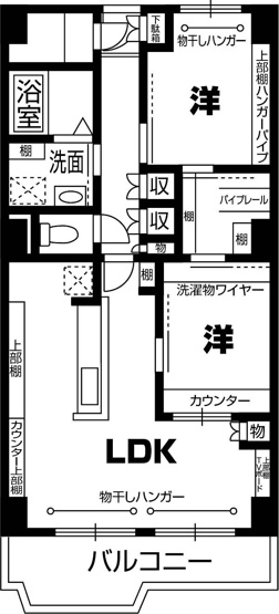 【間取り】 | イトーピア向日マンションC棟 | 専有面積69.46㎡