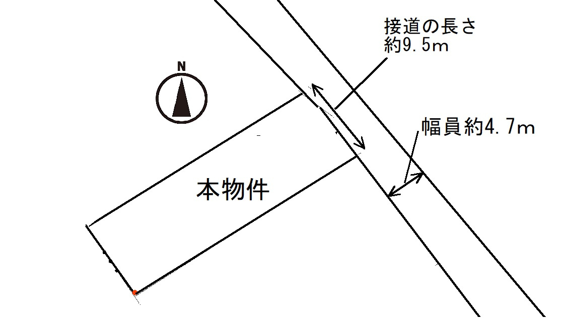 丹陽町森本売土地の土地図