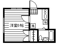 三鷹市大沢６丁目のアパートの間取り