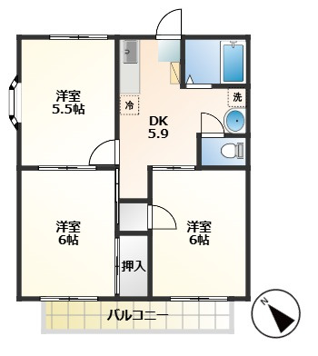 アスモ美しが丘の間取り