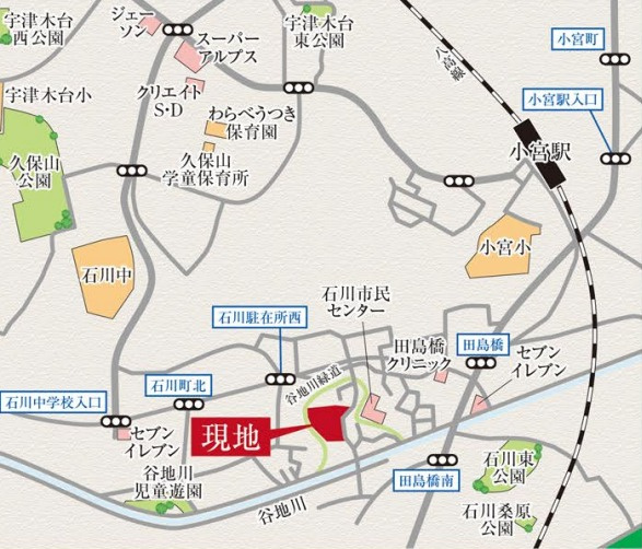 祝　成約済み　八王子市　石川町　新築戸建て　６期の地図|～仲介手数料無料☆八王子ひなた不動産～八王子市石川町　新築戸建て
